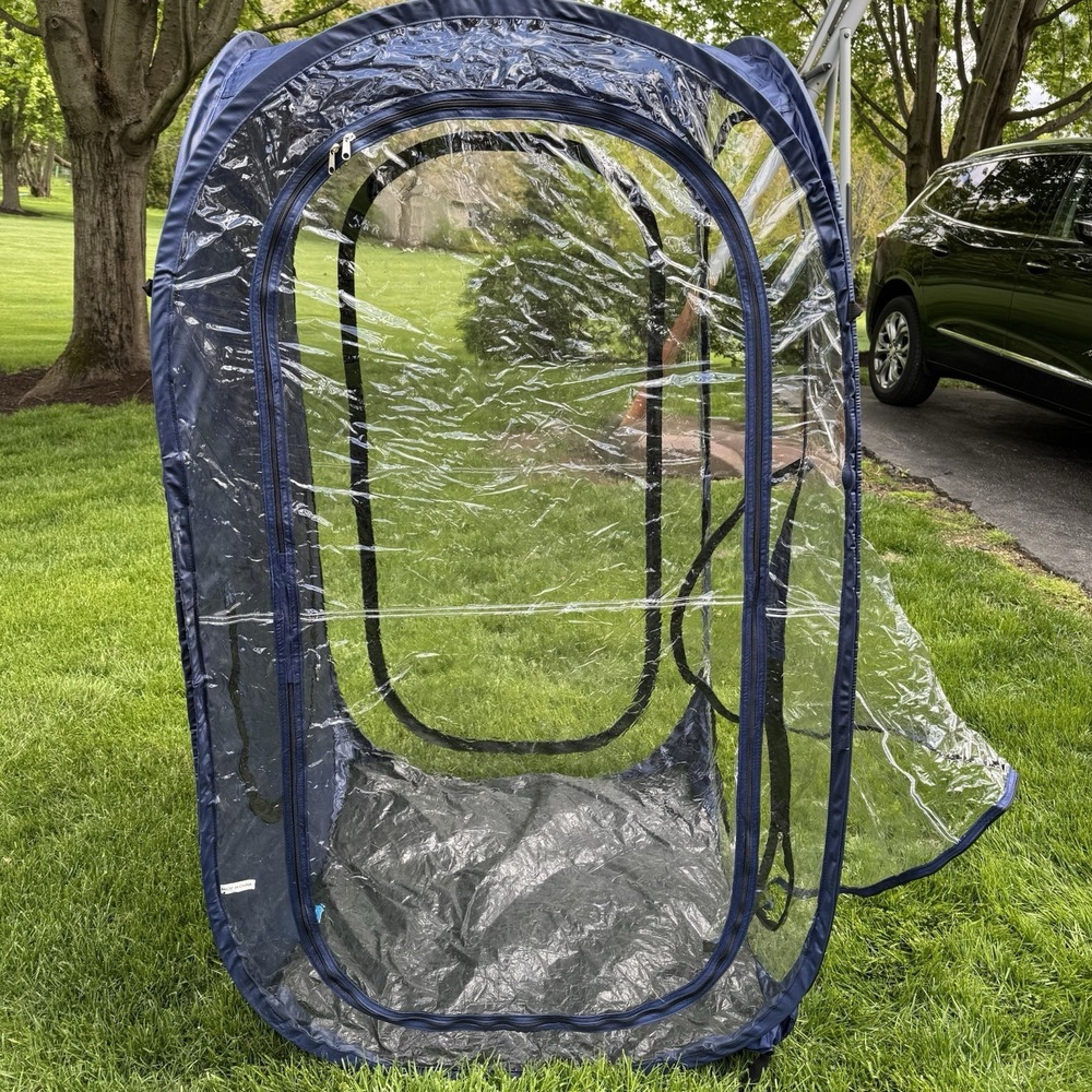 Under the Weather Navy Blue Personal Pop Up Pod Sports Tent 35.5x35.5x58 Shelter - Picture 6 of 7